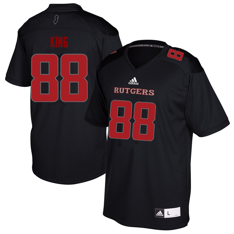 Men #88 Stanley King Rutgers Scarlet Knights College Football Jerseys Sale-Black